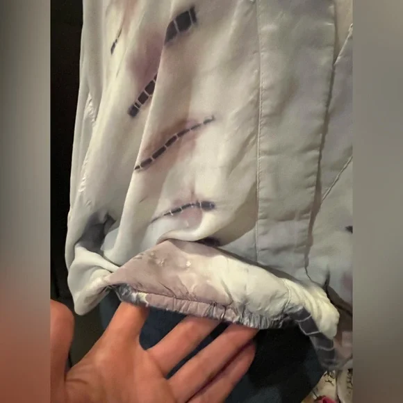 Young Fabulous & Broke Tia Top Blouse. Faux wrap. Light blue, lilac, grey. S-M - Picture 7 of 11